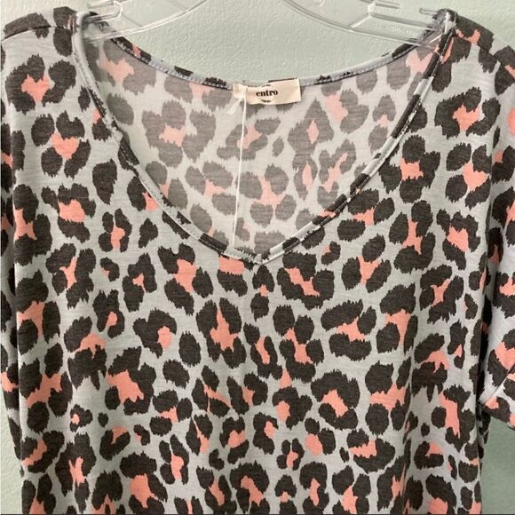 ENTRO Jersey Knit Leopard Print Dress - Picture 5 of 5